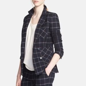 Band of Outsiders Plaid Navy Blazer
